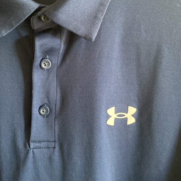 Navy blue under armor collared shirt - Picture 3 of 8